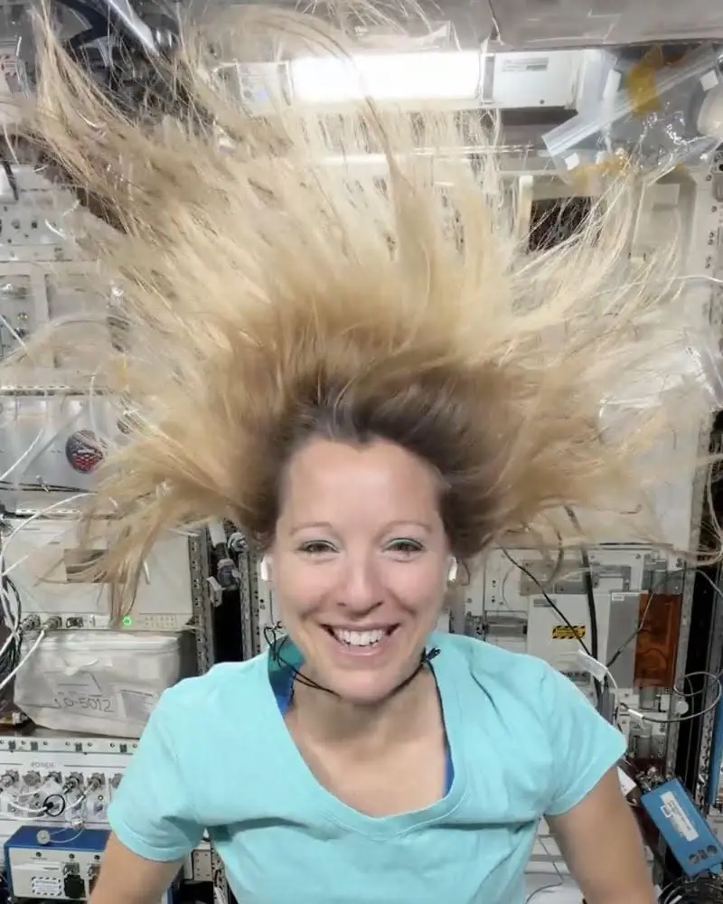 Sophie Adenot en micropesanteur à bord de l’ISS